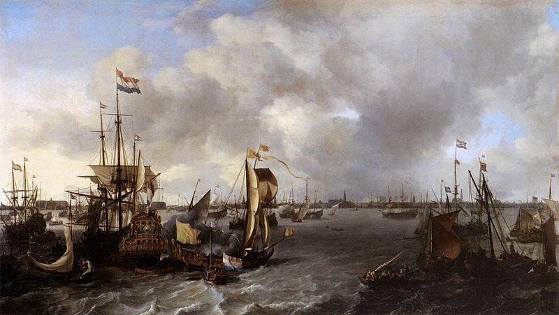 Ludolf Bakhuizen View of Amsterdam with Ships on the Ij China oil painting art